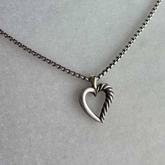 DAVID YURMAN 🩶 AUTHENTIC Heart Pendant Necklace - Picture 2 of 8